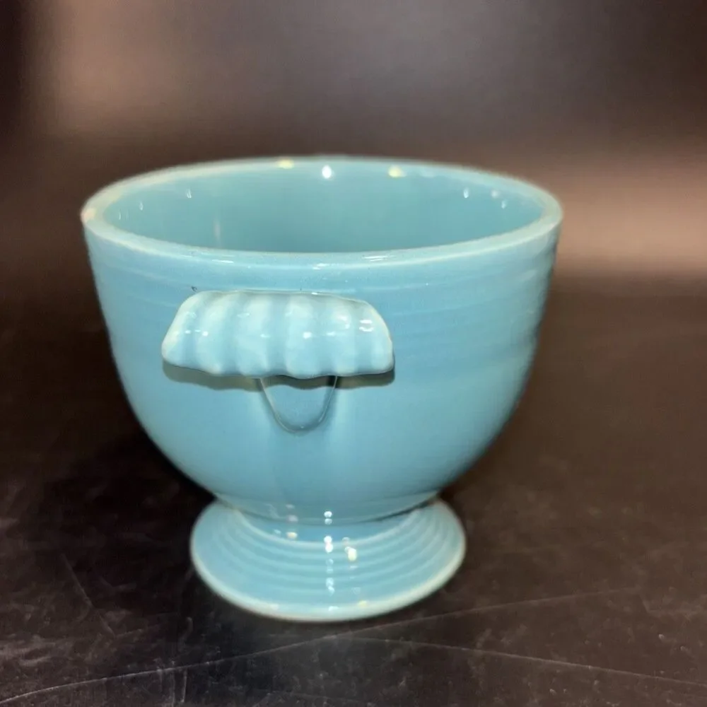 Vintage Fiesta Turquoise (Older) Sugar Bowl No Lid older color Homer Laughlin
